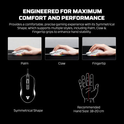 Fantech zeus x5a gaming mouse 8000 dpi - mouse