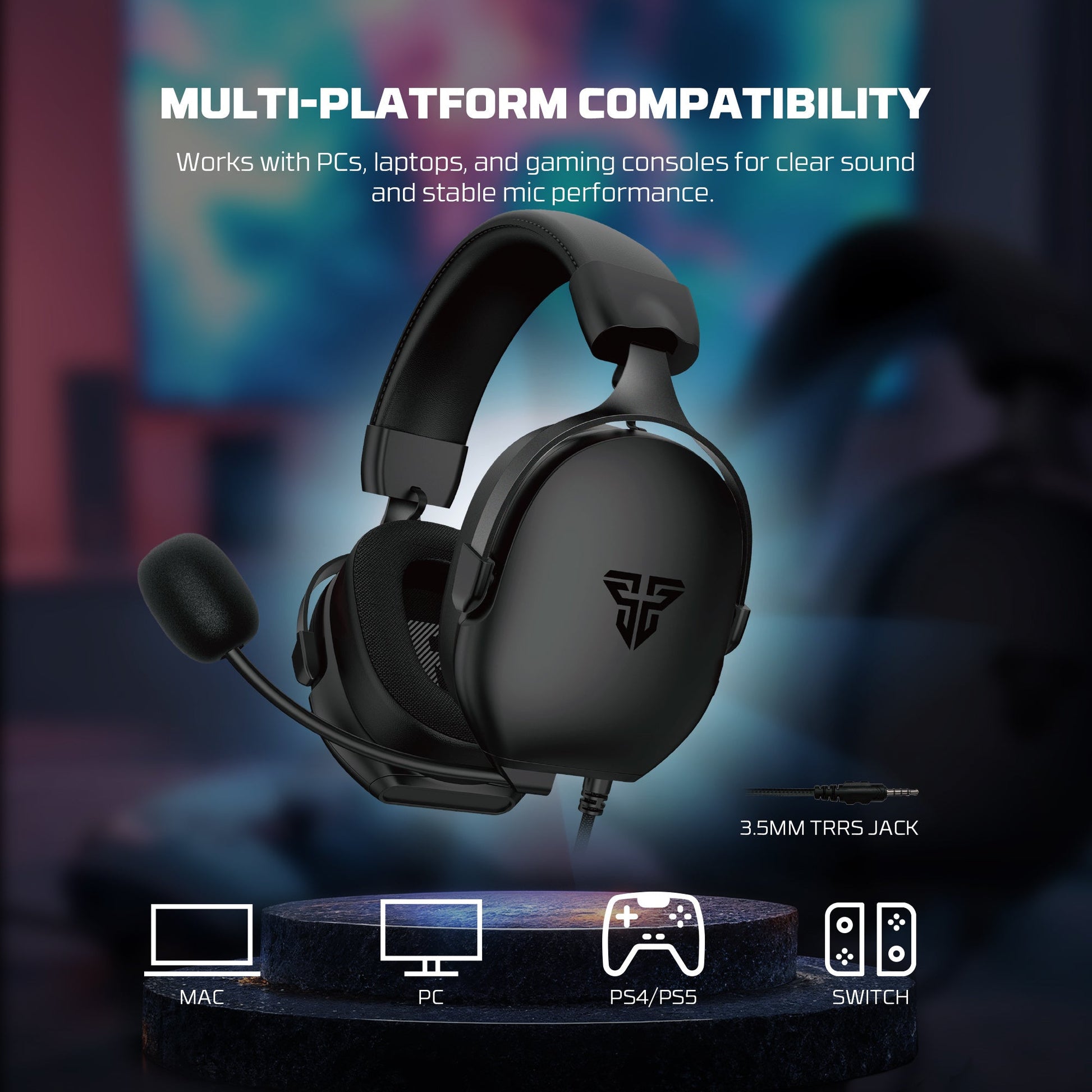 FANTECH HERO MH92 CARBON MULTI PLATFORM GAMING HEADSET (PS5 - PS4) WHITE - - Fun Touch Shop