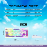Fantech MK921 MAXFIT8 QMK Mechanical Keyboard Pink