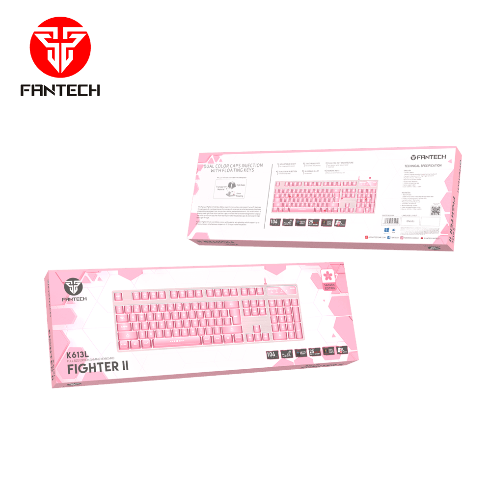 Fighter tkl ii k613l sakura edition gaming keyboard - Fun Touch