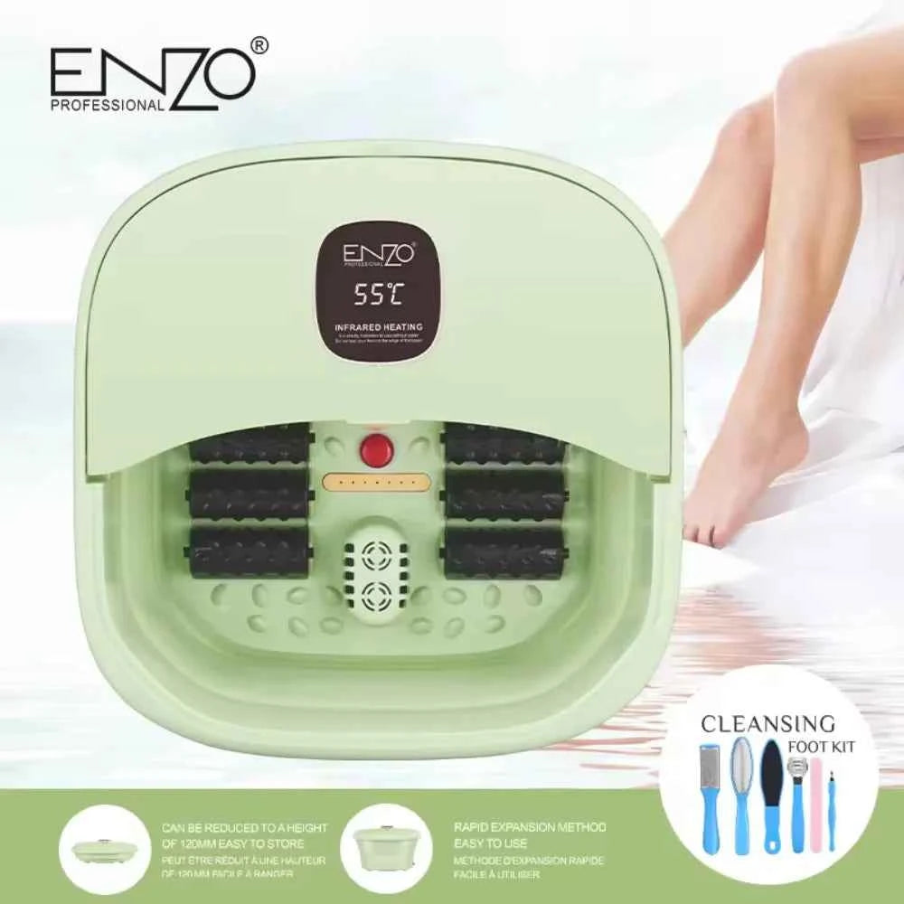Foot spa & massager with foot cleaning set