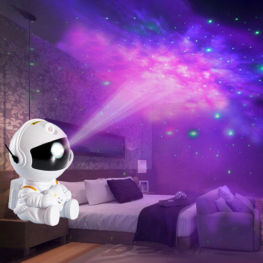 Galaxy Star Projector Starry Sky Night Light Astronaut Lamp Lightning