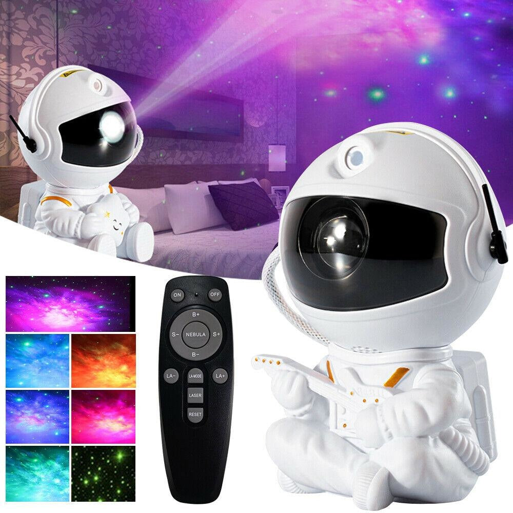 Galaxy Star Projector Starry Sky Night Light Astronaut Lamp Lightning