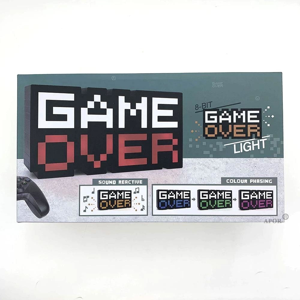 GAME OVER Lamp Voice Control LED Light Lightning
