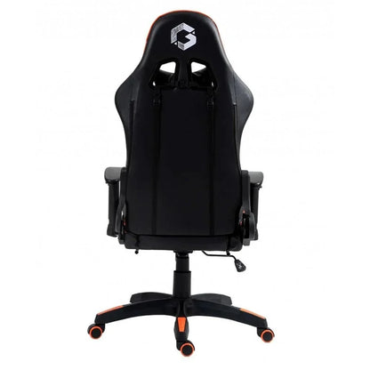 Gameon go-bc4d-bo gaming chair with adjustable 2d armrest and foot rest - orange/black - gaming accessories
