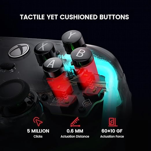 Gamesir kaleid wired transparent video game controller with hall effect - Fun Touch