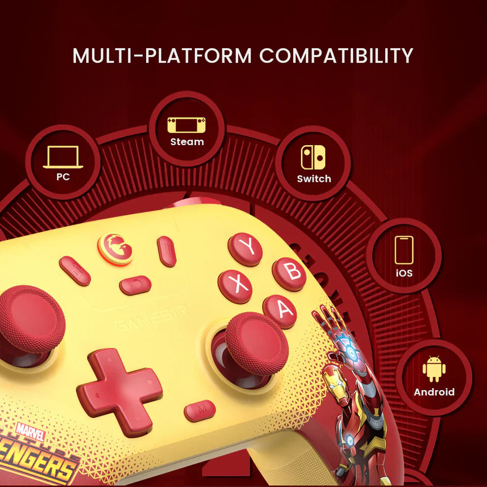 Gamesir nova lite multi-platform wireless gaming controller marvel's iron man limited edition - Fun Touch