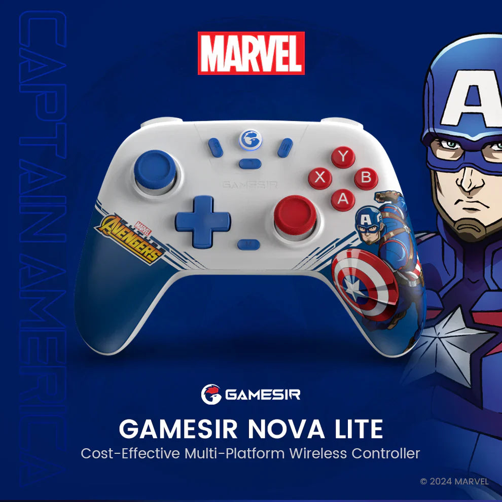 Gamesir t4n lite ca nova lite multi-platform wireless gaming controller marvel's captain america version - Fun Touch