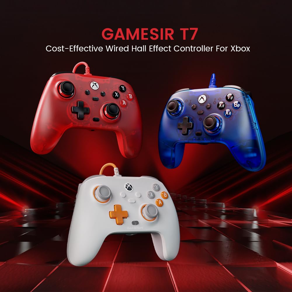 GameSir T7 Wired Controller with Hall Effect Joysticks Plug and Play Gaming