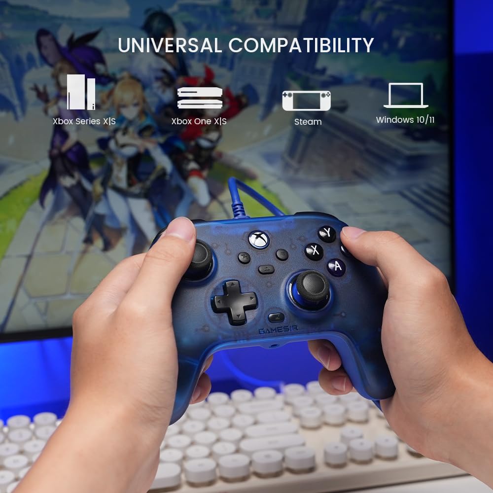 GameSir T7 Wired Controller with Hall Effect Joysticks Plug and Play Gaming