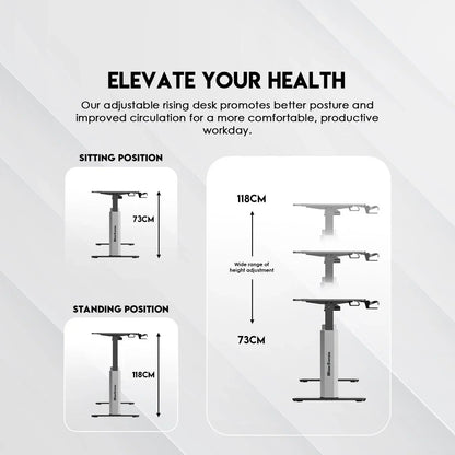 Fantech ws414 adjustable desk - ergonomic rising work station - desk & chair