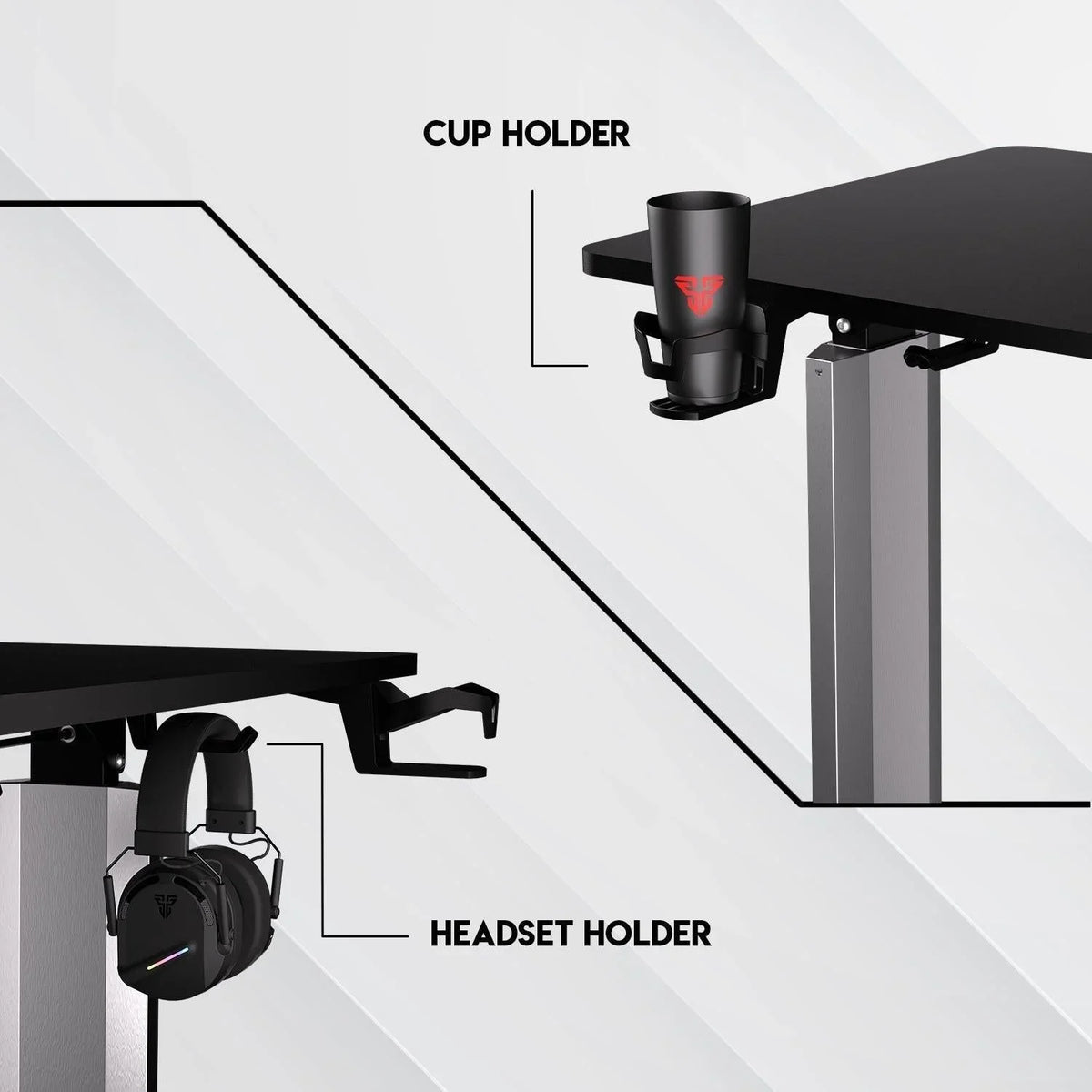 Fantech ws414 adjustable desk - ergonomic rising work station - desk & chair