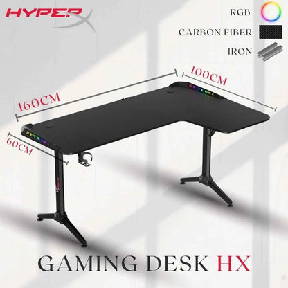 Hyperx l shaped gaming desk corner computer desk sturdy home office computer - desk & chair
