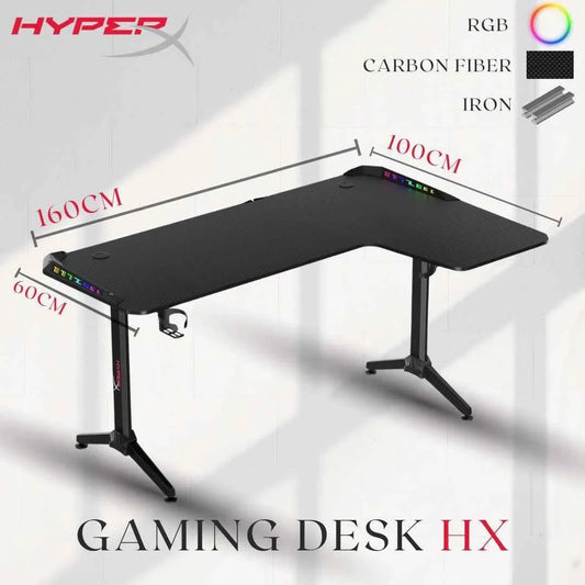 Hyperx l shaped gaming desk corner computer desk sturdy home office computer - desk & chair