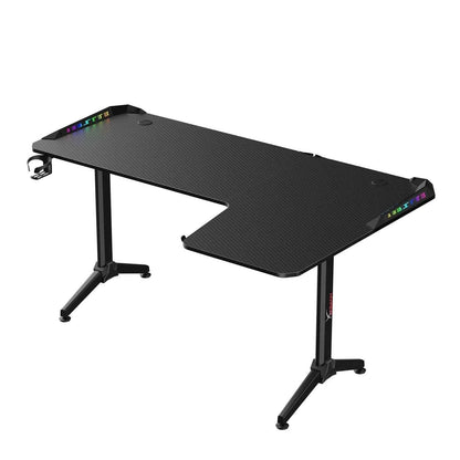 Hyperx l shaped gaming desk corner computer desk sturdy home office computer - desk & chair