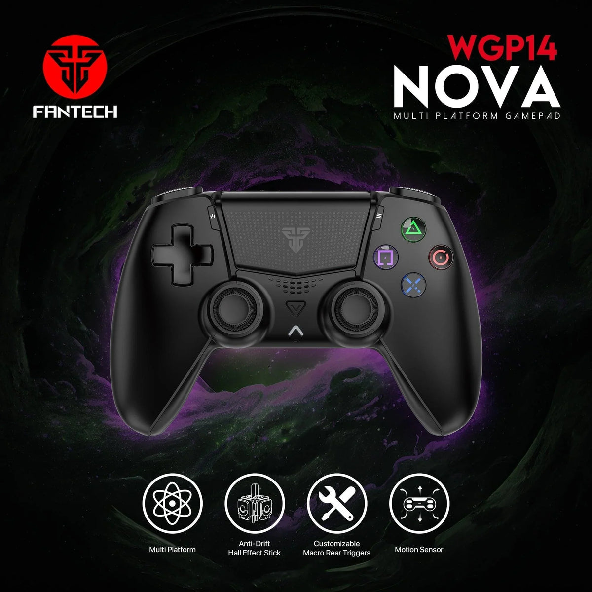 Fantech nova wgp14 gamepad - multi-platform hall effect controller - console | controller | pc controller | mobile