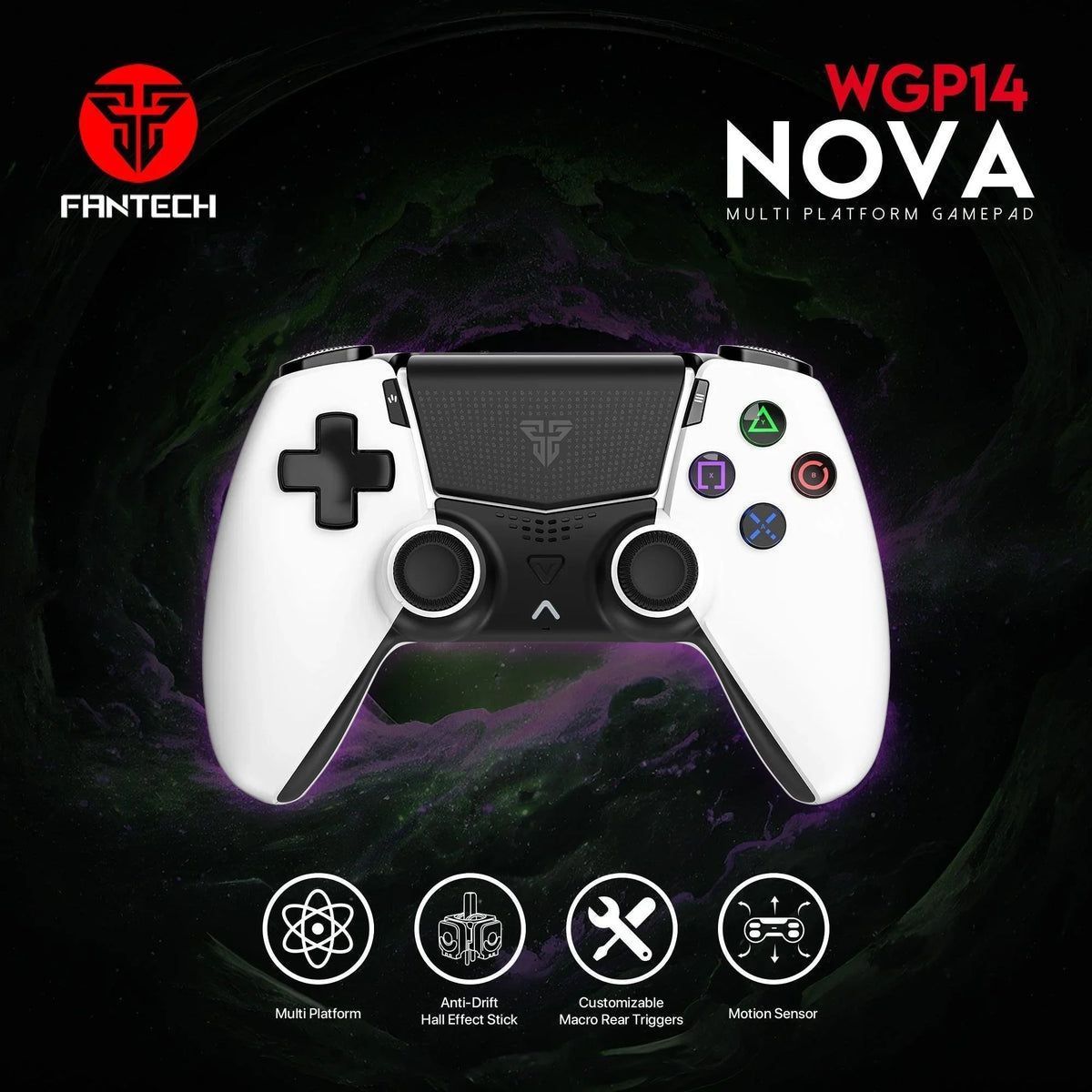 Fantech nova wgp14 gamepad - multi-platform hall effect controller - console | controller | pc controller | mobile