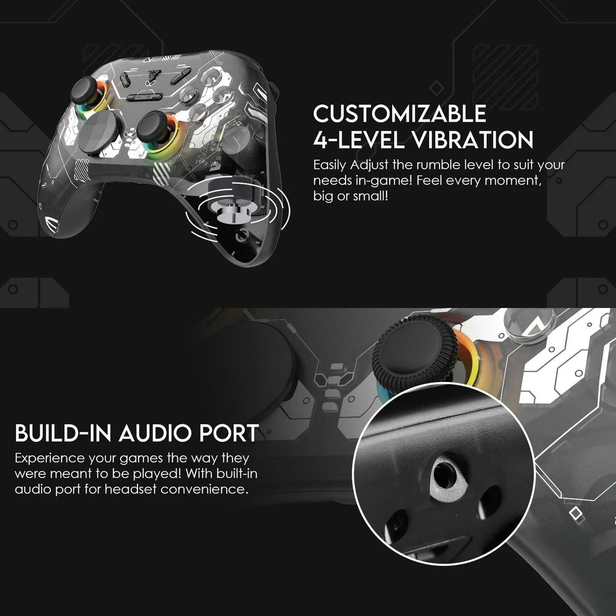 Fantech wgp15 epsilon eos pro controller for ultimate wireless gaming experience - console | controller | pc controller