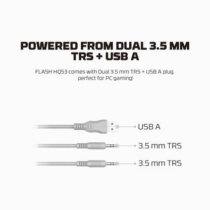 Fantech flash hq53 lightweight gaming headset - audio | headset 3.5