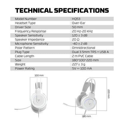 Fantech flash hq53 lightweight gaming headset - audio | headset 3.5