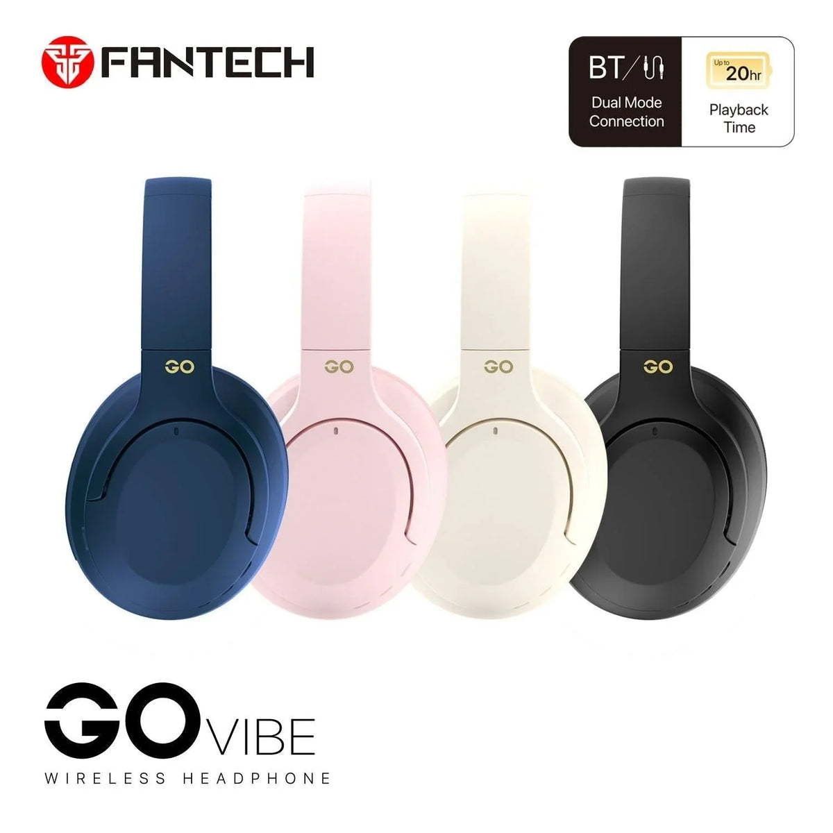 Fantech go vibe wh05 headphone - wireless comfort and quality sound - audio | wireless headset