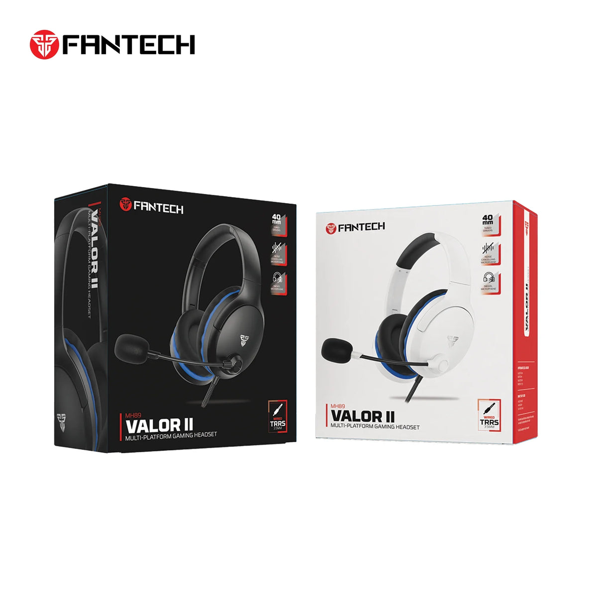 Fantech mh89 valor ii gaming headset - multi-platform gaming headset in black - audio | headset 3.5
