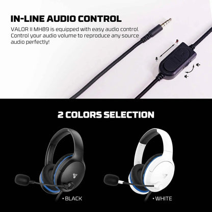 Fantech mh89 valor ii multi-platform gaming headset white - audio | headset 3.5