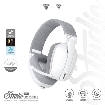 Fantech studio pro whg03p wireless headset - white