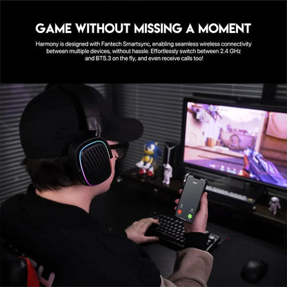 Fantech whg02 wireless headset harmony - premium sound and comfort