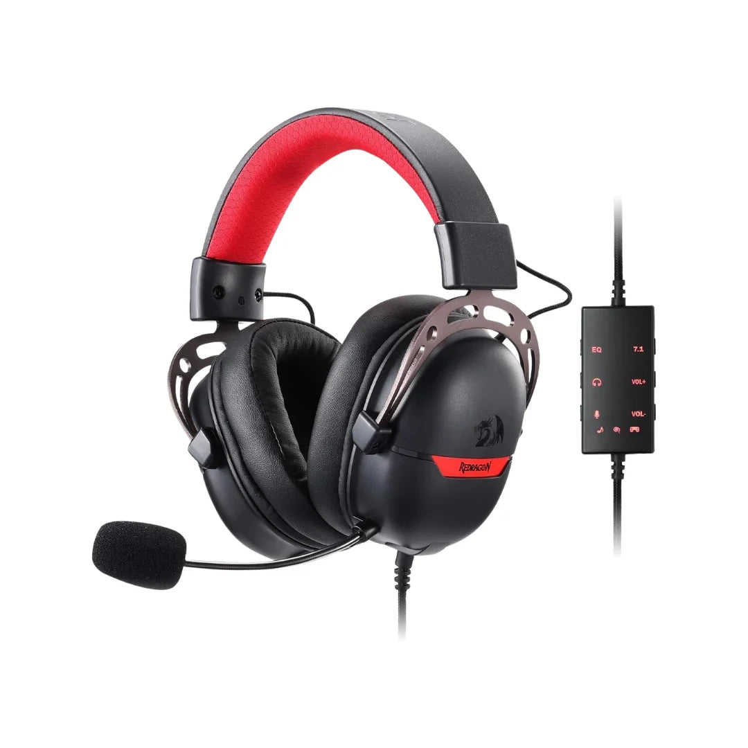 Redragon h376 aurora gaming headset - wired over-ear with 7.1 surround sound - audio | headset 7.1