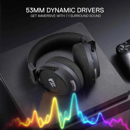 Redragon h858 wireless gaming headset with 7.1 surround sound - 3-mode wireless connectivity - audio | wireless headset