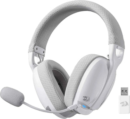Redragon h878 wireless gaming headset - lightweight 3-mode design with blue lighting and 7.1 surround sound - audio