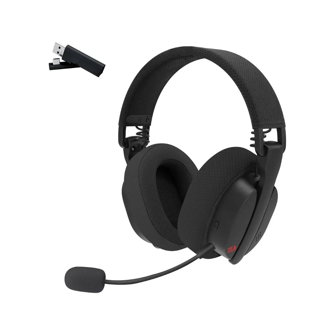 Redragon h888 wireless gaming headset with 7.1 surround sound tri-mode gaming - audio | wireless headset