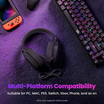 Redragon h888 wireless gaming headset with 7.1 surround sound tri-mode gaming - audio | wireless headset