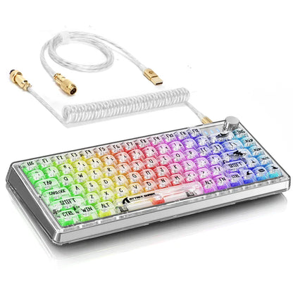 Attack shark k75 rgb transparent mechanical keyboard - keyboards