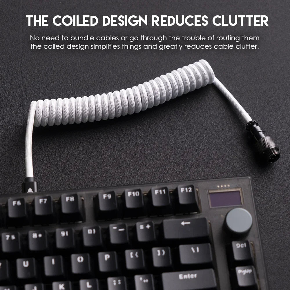 Fantech ac701 coiled cable for enhanced connectivity - keyboard