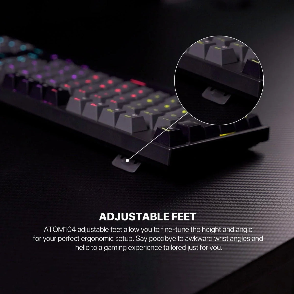 Fantech atom tkl mk886v2 keycaps mechanical keyboard for ultimate gaming experience