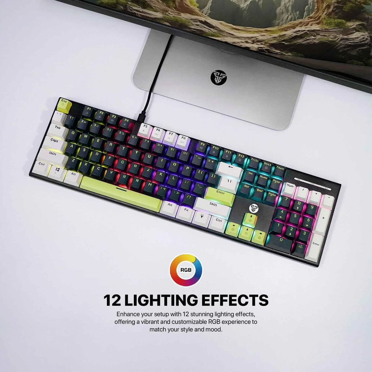 Fantech atom104s mk878s mechanical gaming keyboard mori edition black - keyboard
