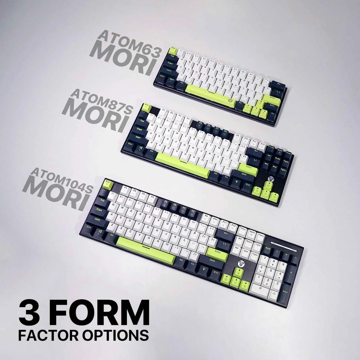 Fantech atom104s mk878s mechanical gaming keyboard mori edition white - keyboard