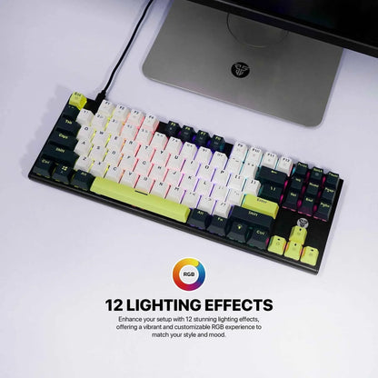 Fantech atom87s mk877s keyboard - mori edition white mechanical gaming keyboard - keyboard