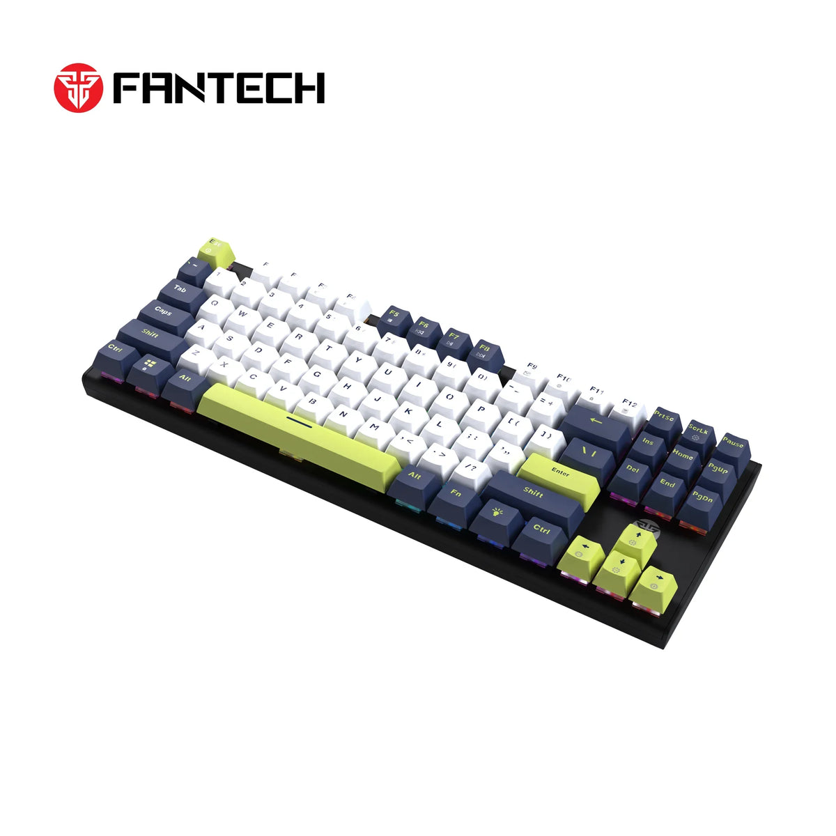 Fantech atom87s mk877s mechanical keyboard - mori edition white for premium performance and style - keyboard
