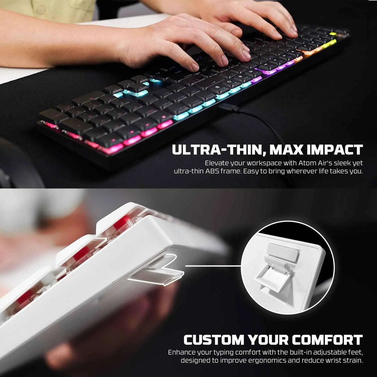 Fantech atomair108 mk314 mechanical keyboard low-profile - keyboard