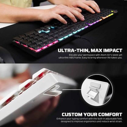 Fantech atomair108 mk314 mechanical keyboard low-profile white - keyboard