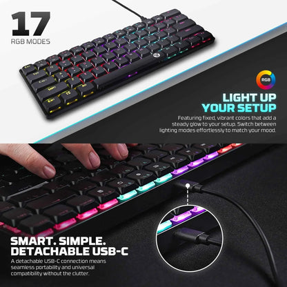 Fantech atomair61 mk311 keyboard - low-profile white mechanical keyboard - keyboard
