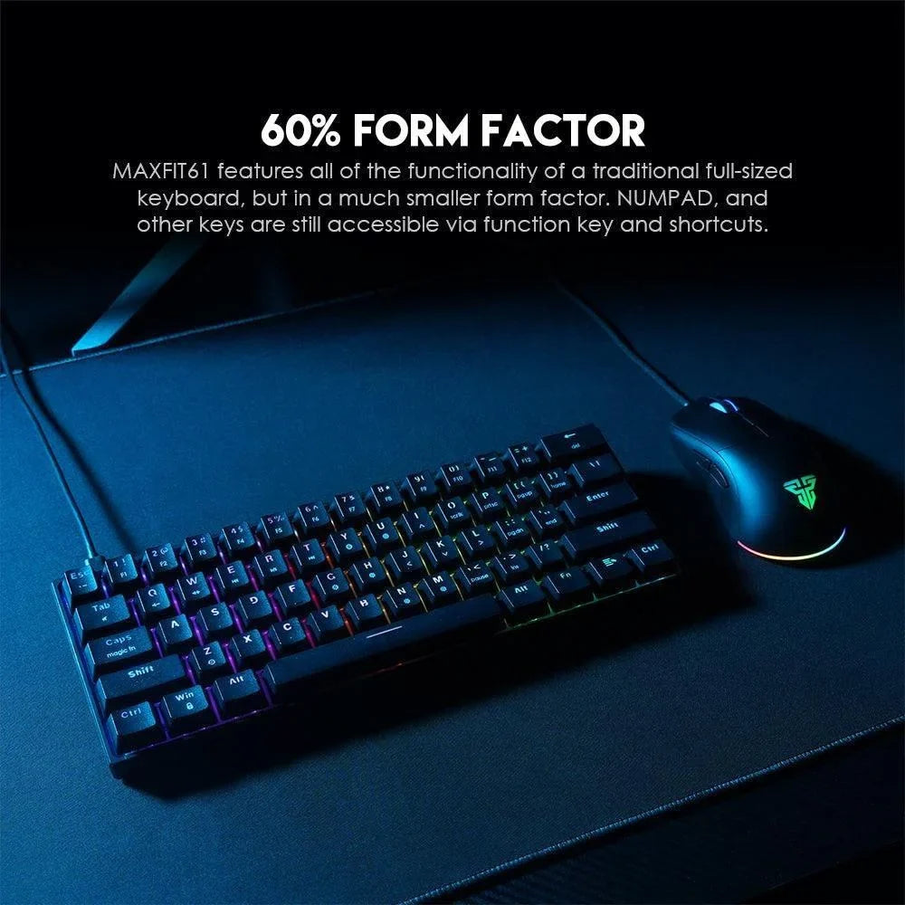 Fantech maxfit61 mk857 rgb mechanical keyboard - keyboard