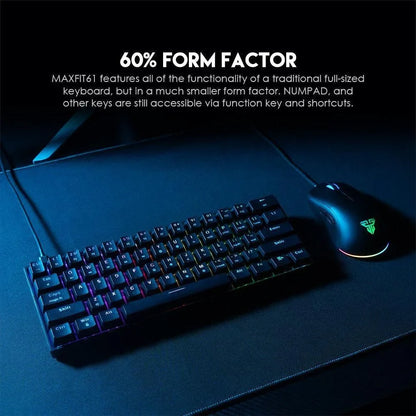 Fantech maxfit61 mk857 rgb space edition mechanical keyboard - keyboard
