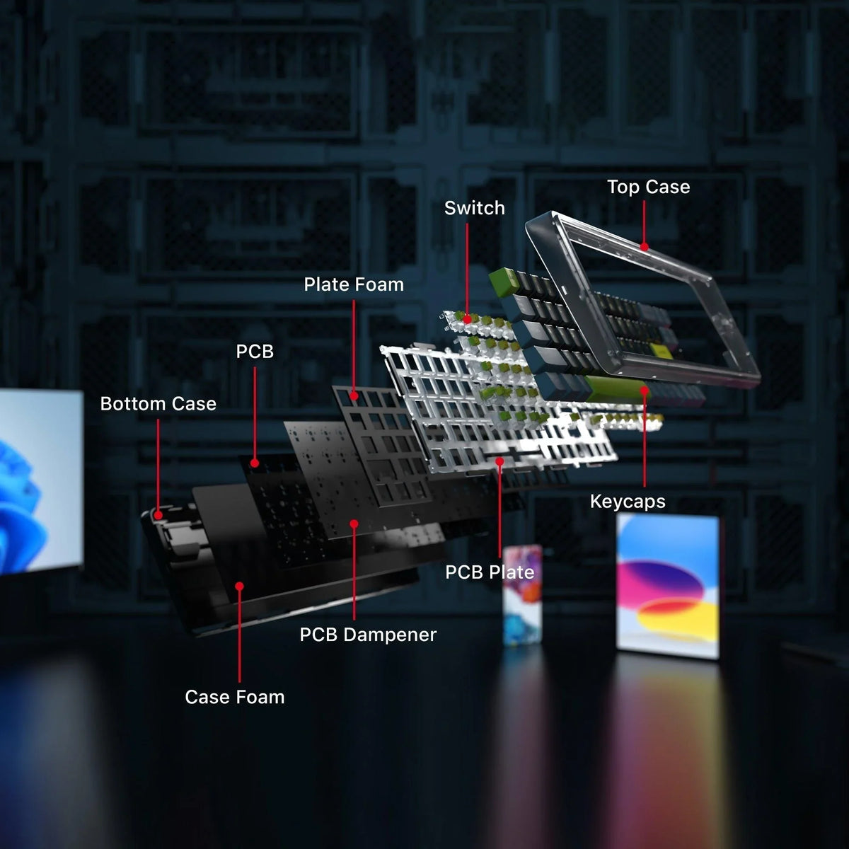 Fantech maxfit70 mk911 gaming keyboard - vibe edition epic greyscale mechanical gaming keyboard - keyboard