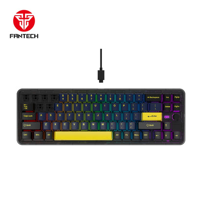 Fantech maxfit70 mk911 gaming keyboard - vibe edition epic greyscale mechanical gaming keyboard - keyboard