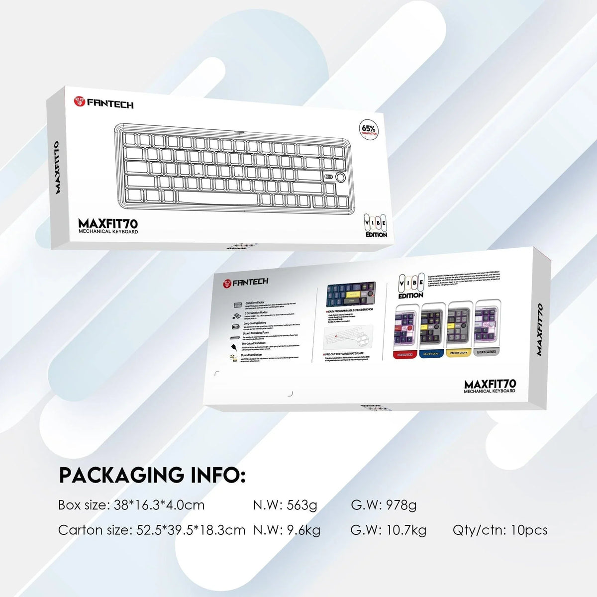 Fantech maxfit70 mk911 gaming keyboard vibe edition grand cobalt - keyboard