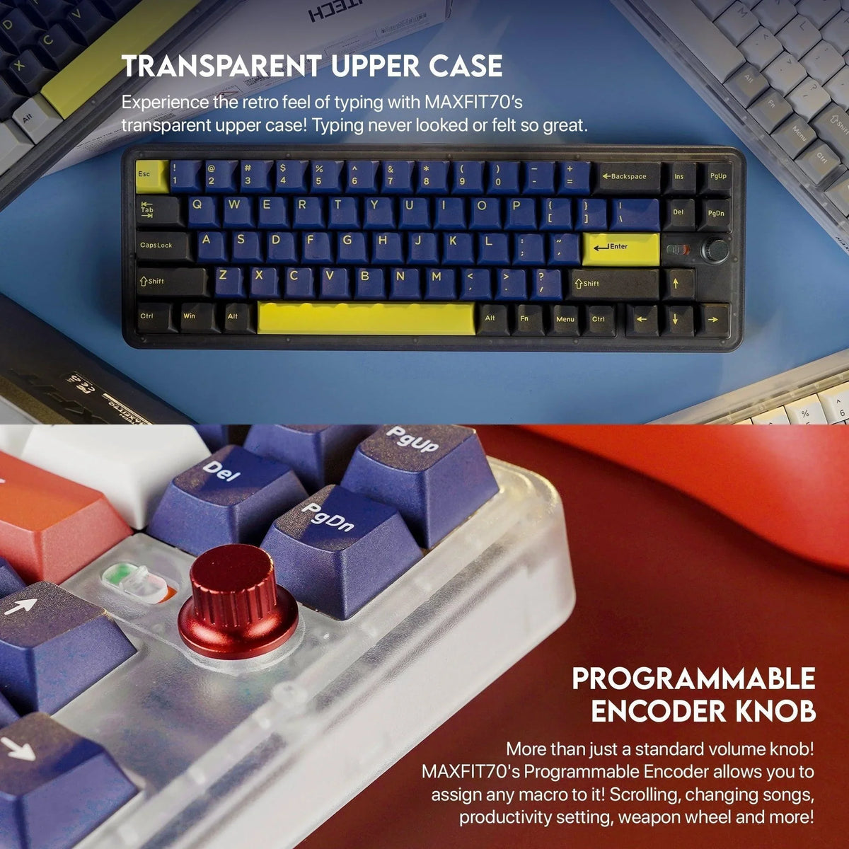 Fantech maxfit70 mk911 vibe edition keyboard - ultimate performance and style for gaming - keyboard